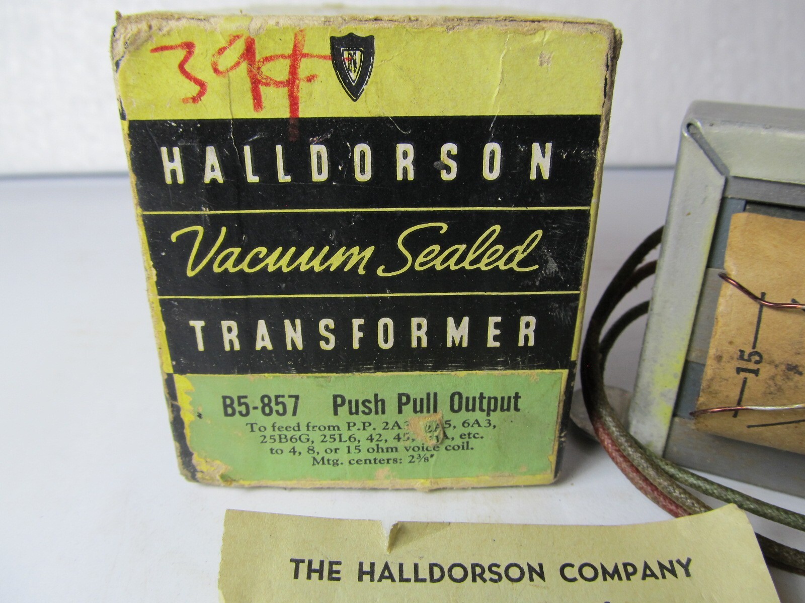 Halldorson Model B5-857 Push Pull Output Transformer Vintage
