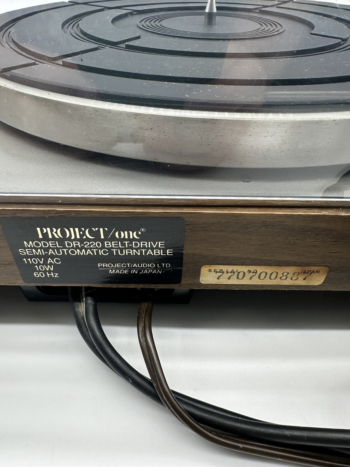 Vintage 70’s Audiophile PROJECT ONE DR-220 Turntable Tested Stanton E600 Stylus