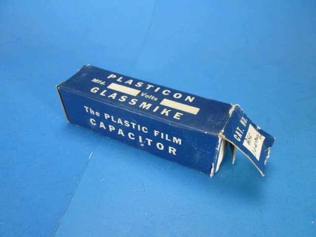Vintage GLASSMIKE Oil Filled Glass Capacitor ASG104-3M, 0.10 MFD, 3000 WVDC