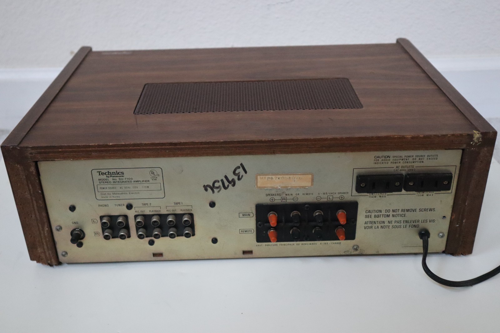 Vintage Technics SU-7100 Stereo Integrated Amplifier – Tested Works