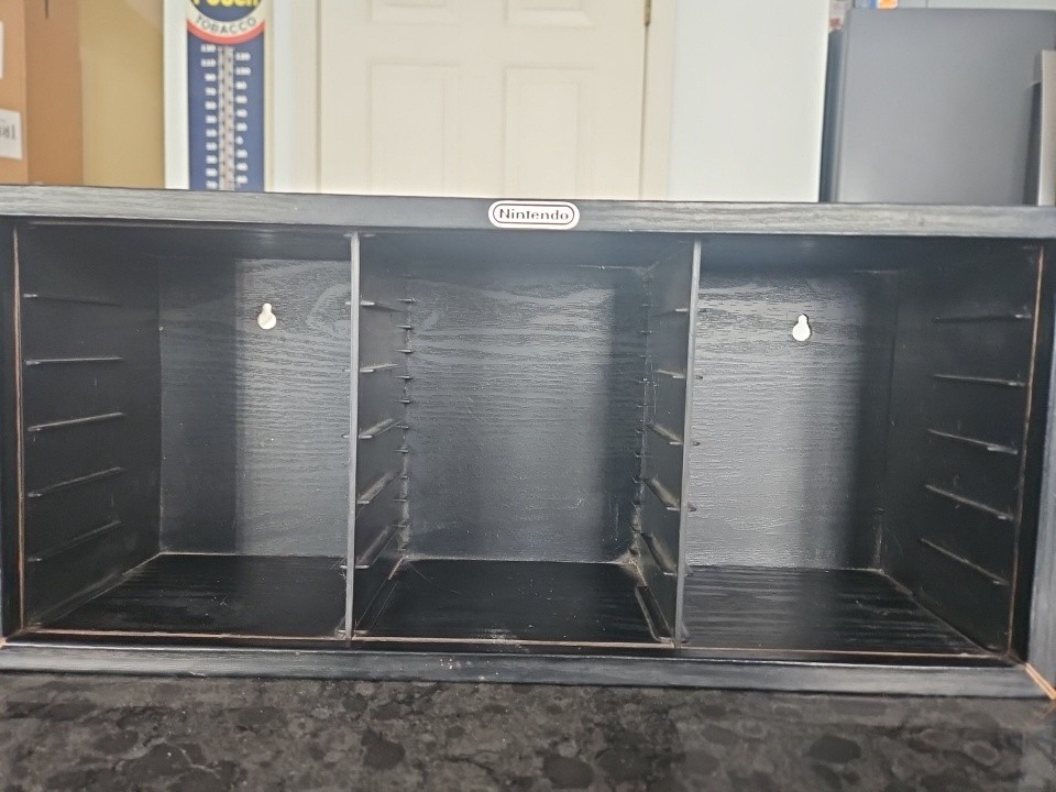 Nintendo NES Black Wooden Game Case Wall Mountable for Games & Accessories