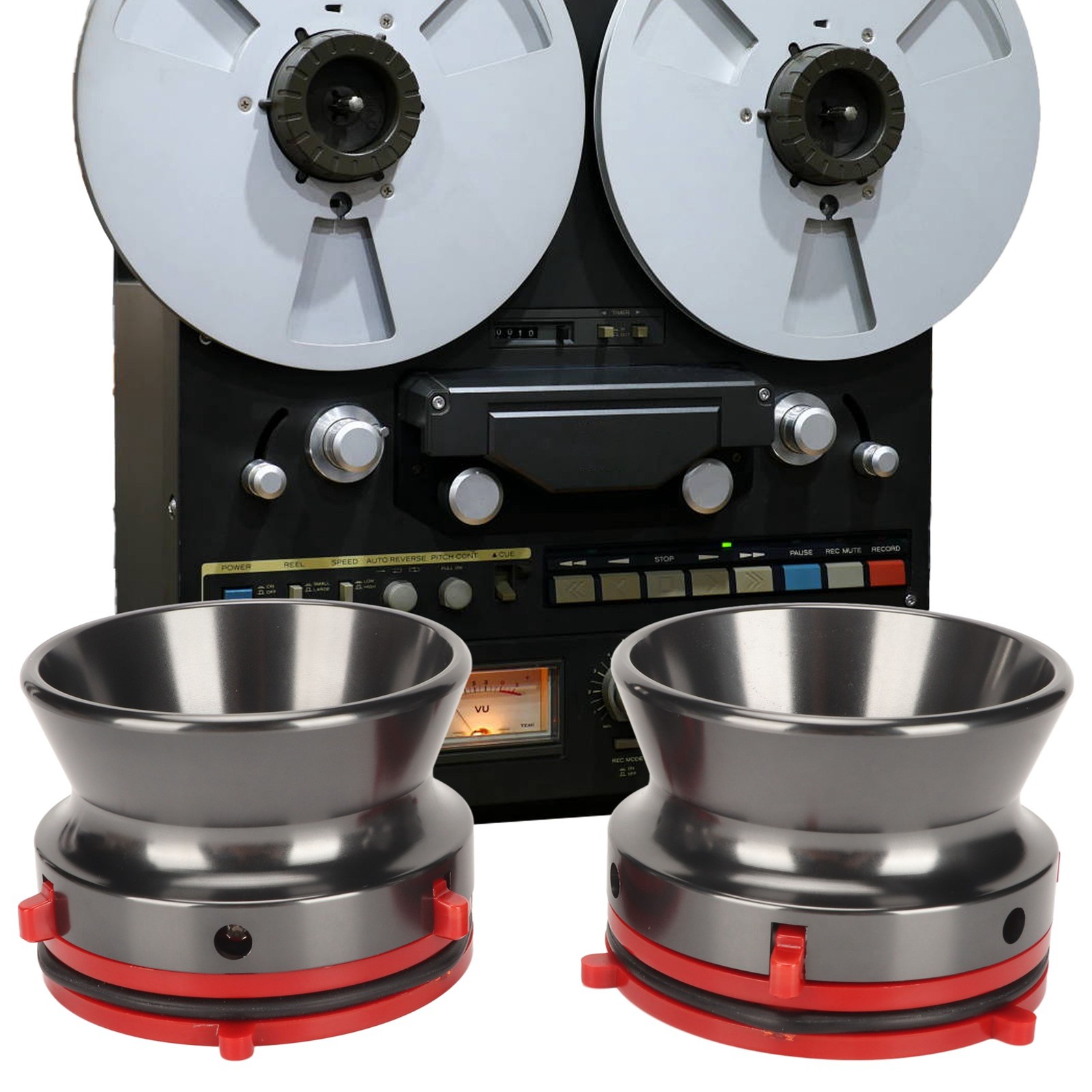 1 Pair NAB Hub Adapters Professional Polished Aluminum Reel To Reel Tape Opener