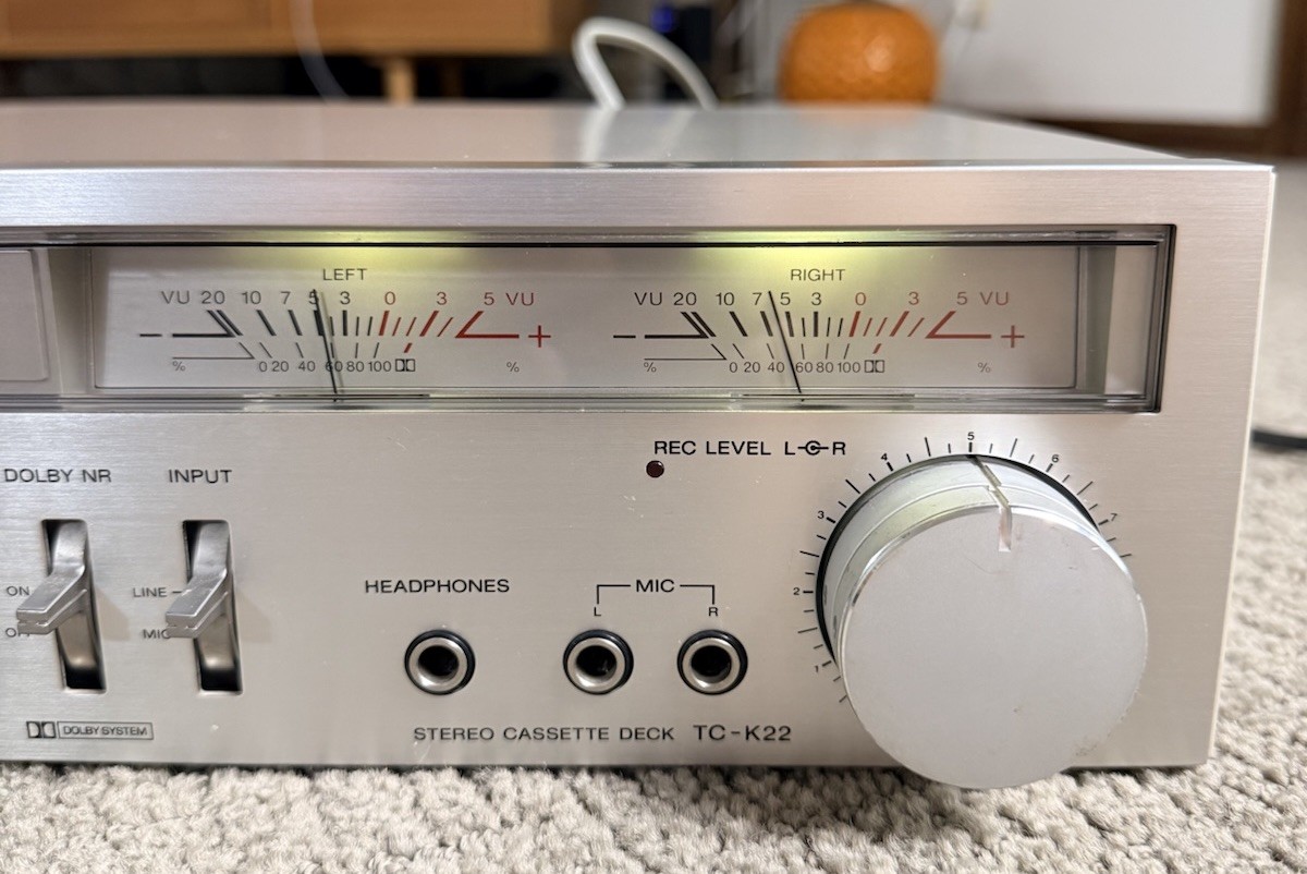 Sony Vintage Stereo Cassette Deck TC-K22 Silver Excellent Tested Read