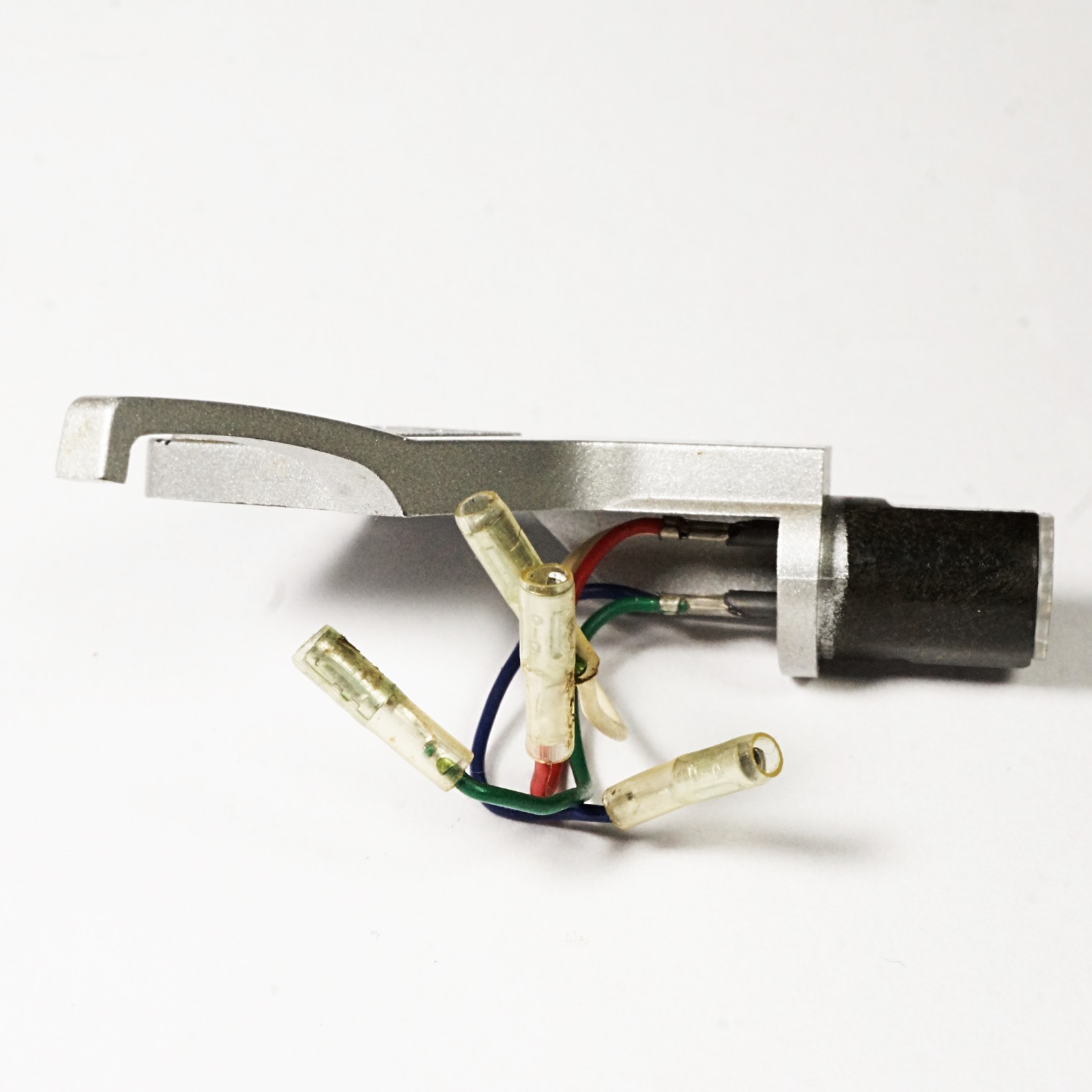 Silver Angle ADC Type Headshell for Straight Tonearm Turntable w/ Cables Used