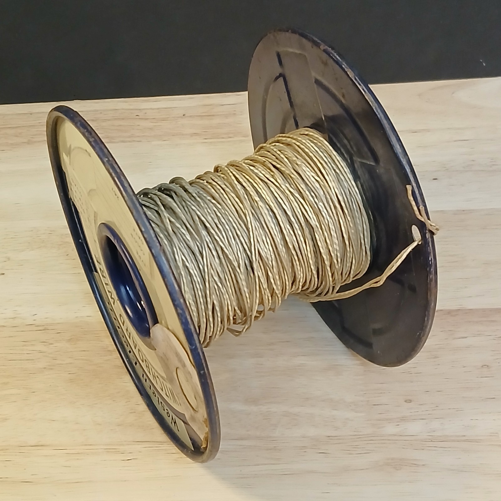 Partial Roll Western Electric 22 Gauge Cloth Covered Wire Double Strand 2 Colors