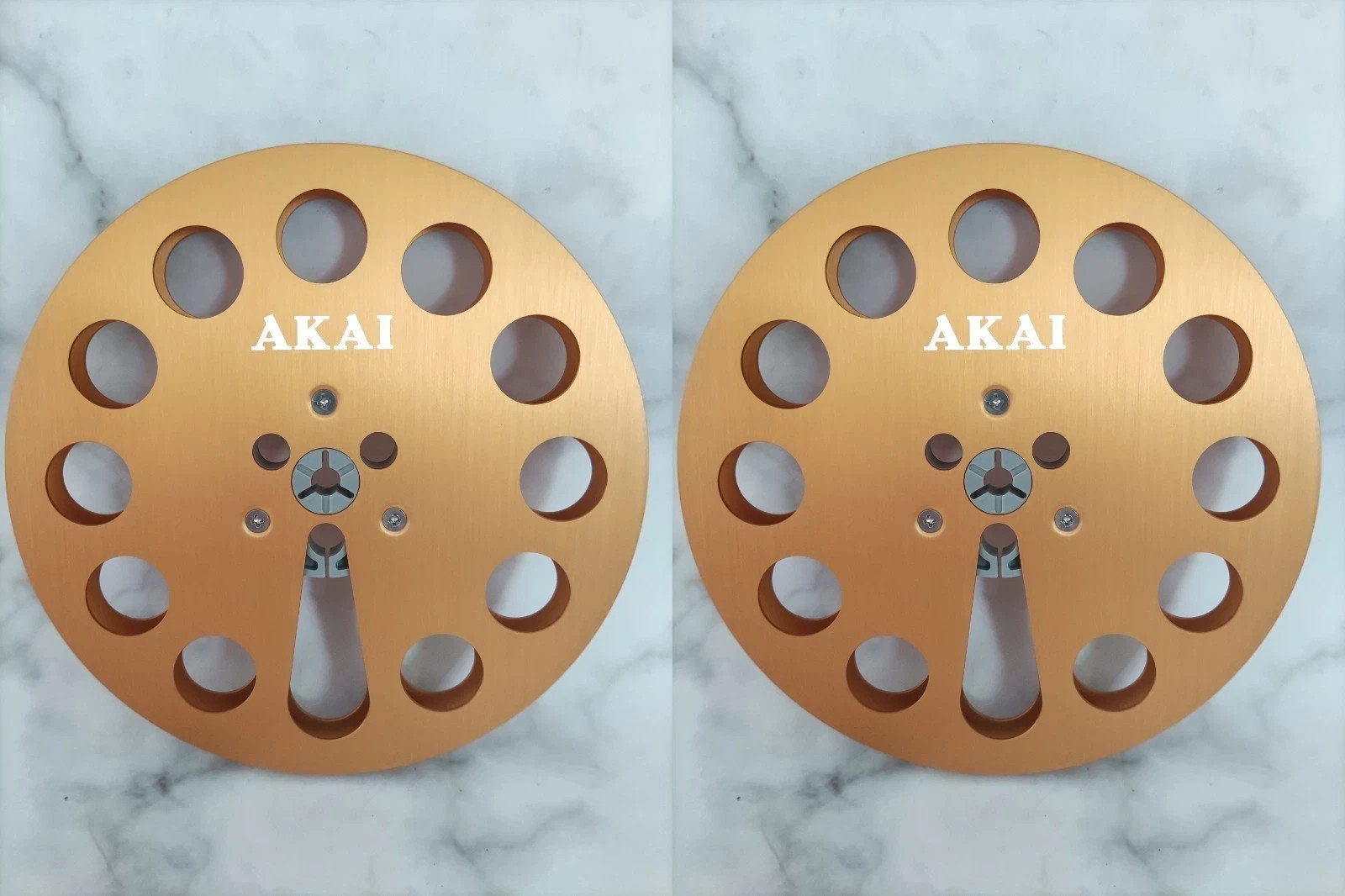 One Pair 7” gold AKAI Light Aluminum Reel to Reel Take Up Reel for AKAI GX-77