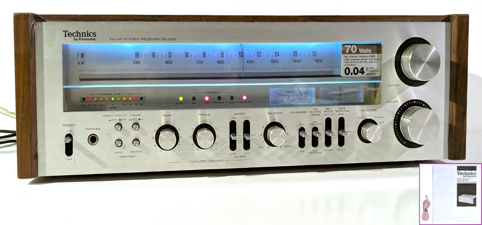 🔥【PRO SERVICED】Technics SA-600 Stereo 140W Receiver~XSTR/LED UPGRADES💥GUARANTY