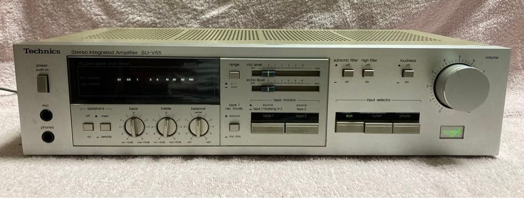 Technics SU-V55 Stereo Integrated Amplifier AC100V 50Hz/60Hz Vintage 1982 Japan