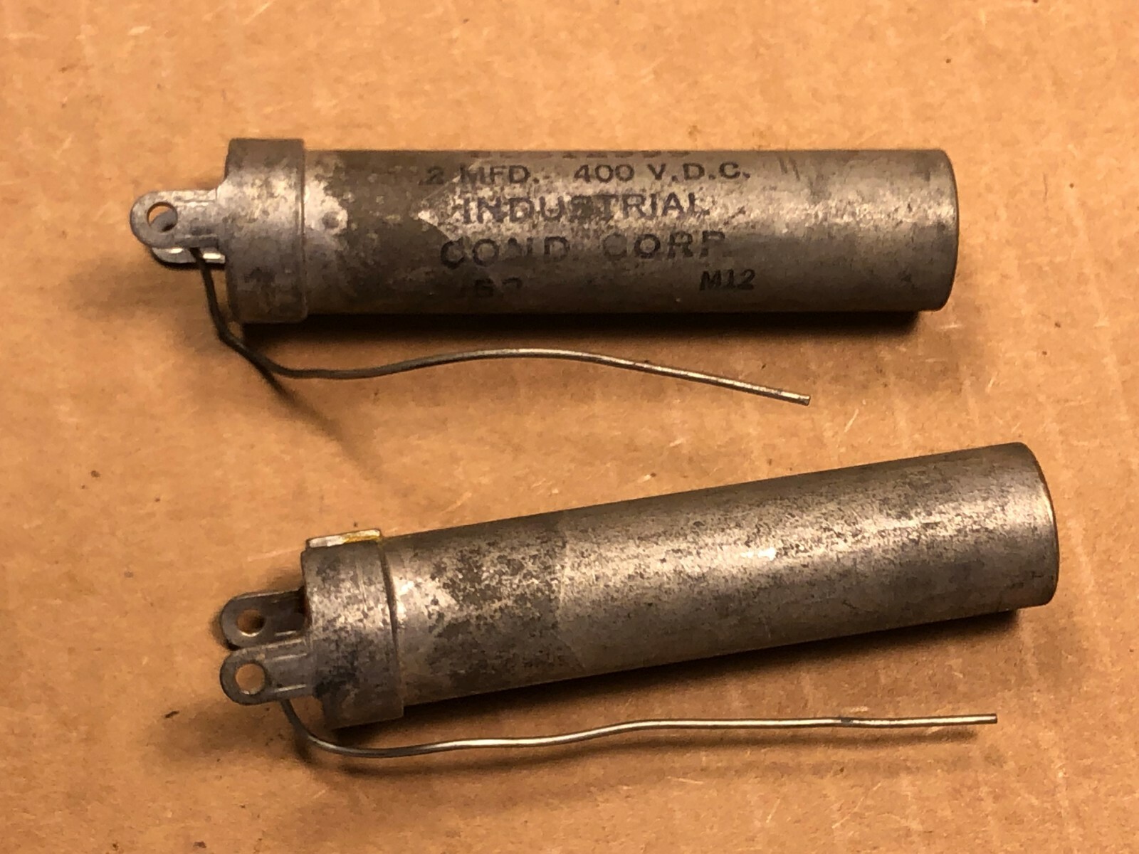 2 NOS Vintage ICC .2 uf 400v PIO Capacitors Oil Tube Amp Tone Caps TEST GOOD