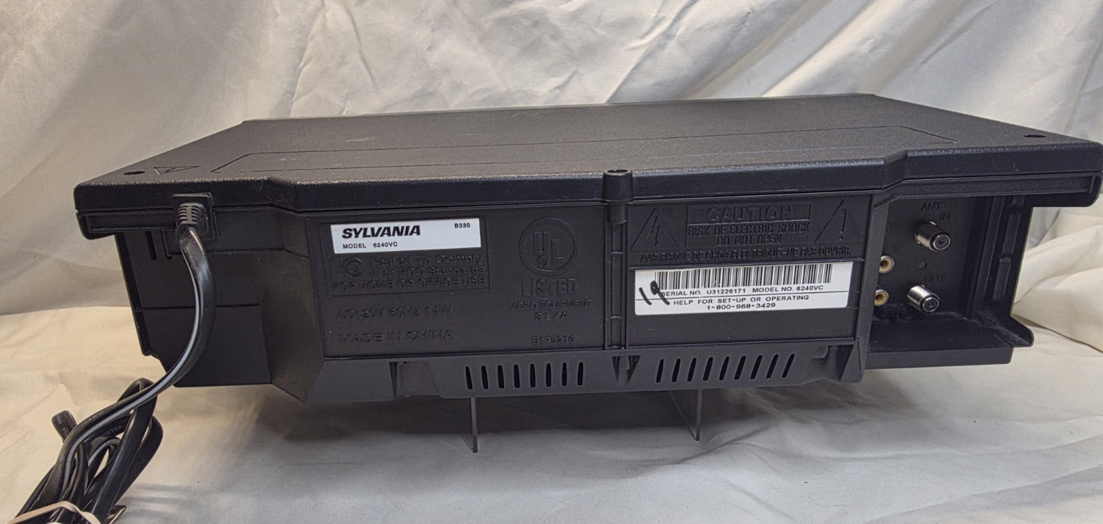 Sylvania VCR 6240VC DA-4Head 19 Micron VHS Video Cassette Player Tested No Remot