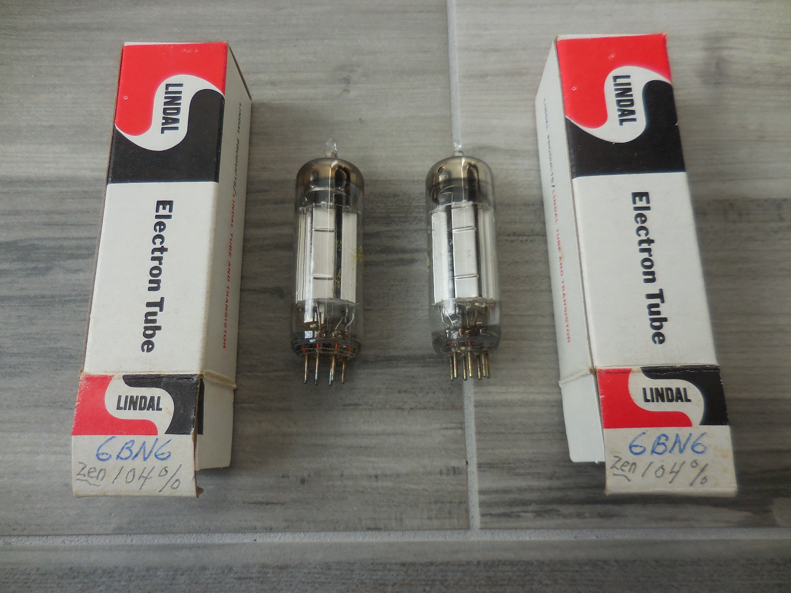 Matched Pair 6BN6 Tubes Leakage & Conductance Tested at 104 & 104% NICE!