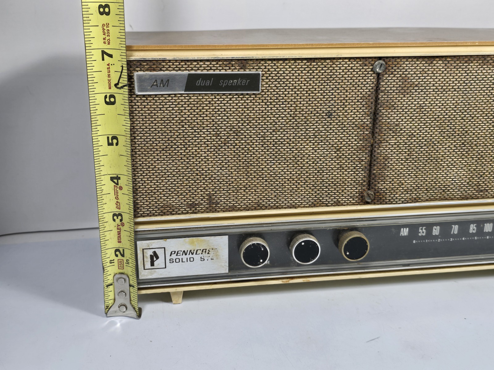Rare J.C. Penney Pencrest Solid State Model 5513 AM Dual Speaker Radio For Parts