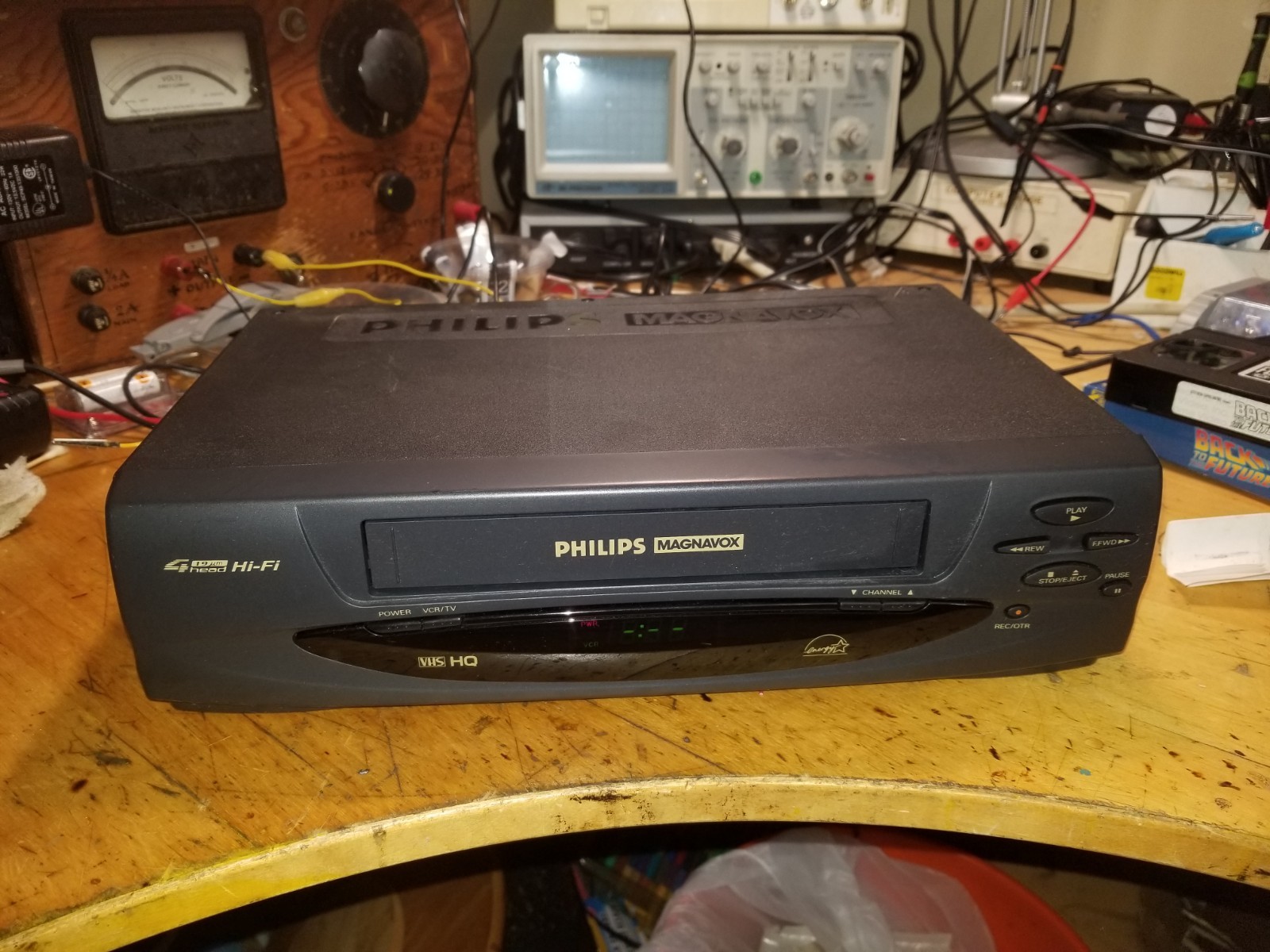 VCR VHS 4-Head HiFi Philips Magnavox VCR – Tested Works VRA611AT2 no remote