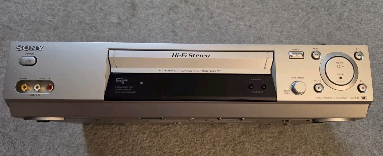 Sony SLV-N88 VHS VCR Player Tested Working 4-Head Hi-Fi Stereo No Remote