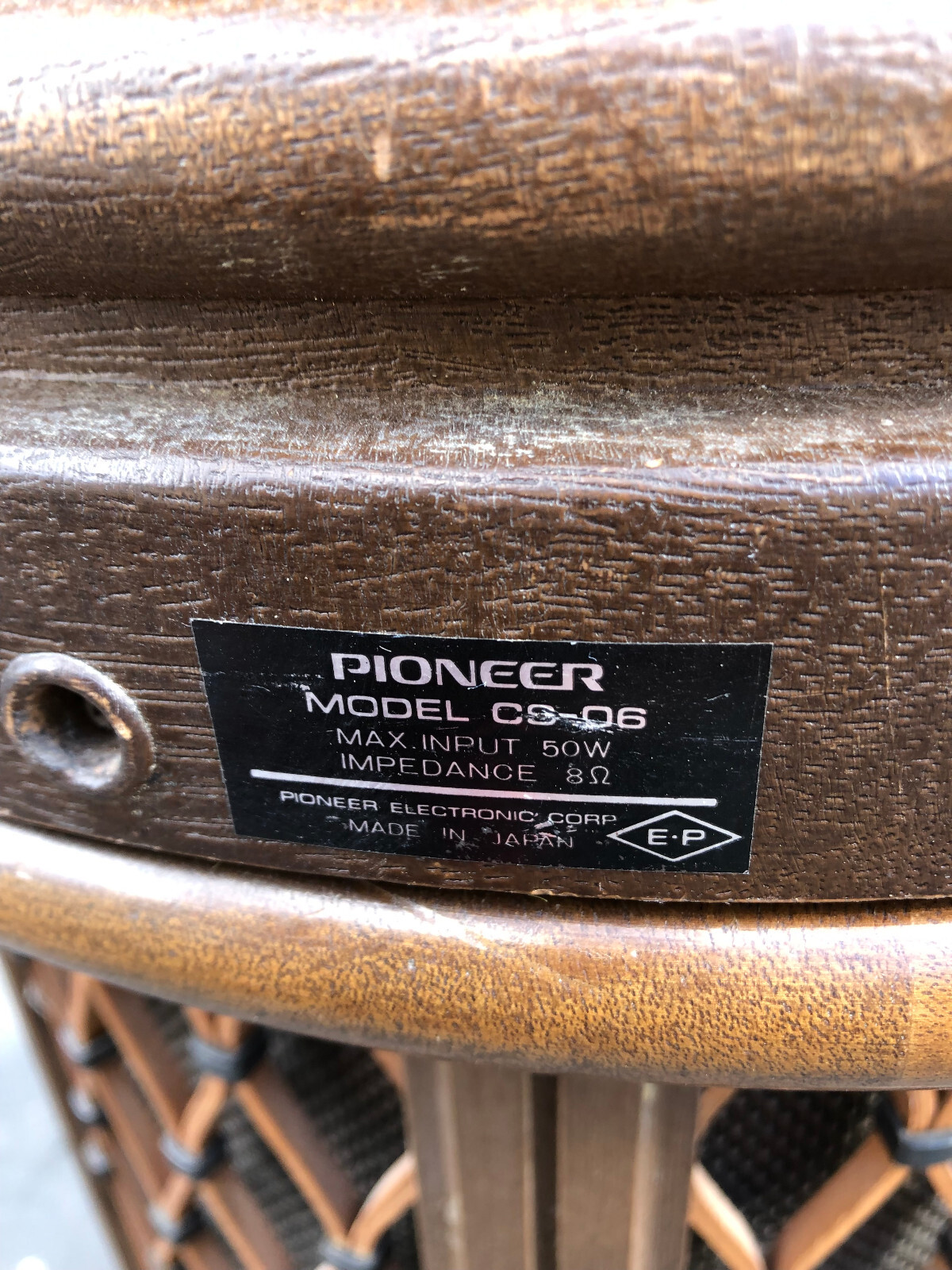 VINTAGE Pioneer Speakers Omnidirectional CS-06 MADE IN Japan END TABLE SPEAKERS