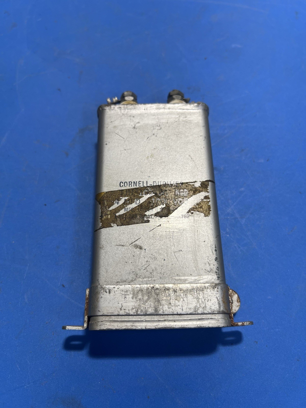 Cornell Dubilier Vintage Capacitor 4uF 1000VDC Tested Voltage Drops As-Is