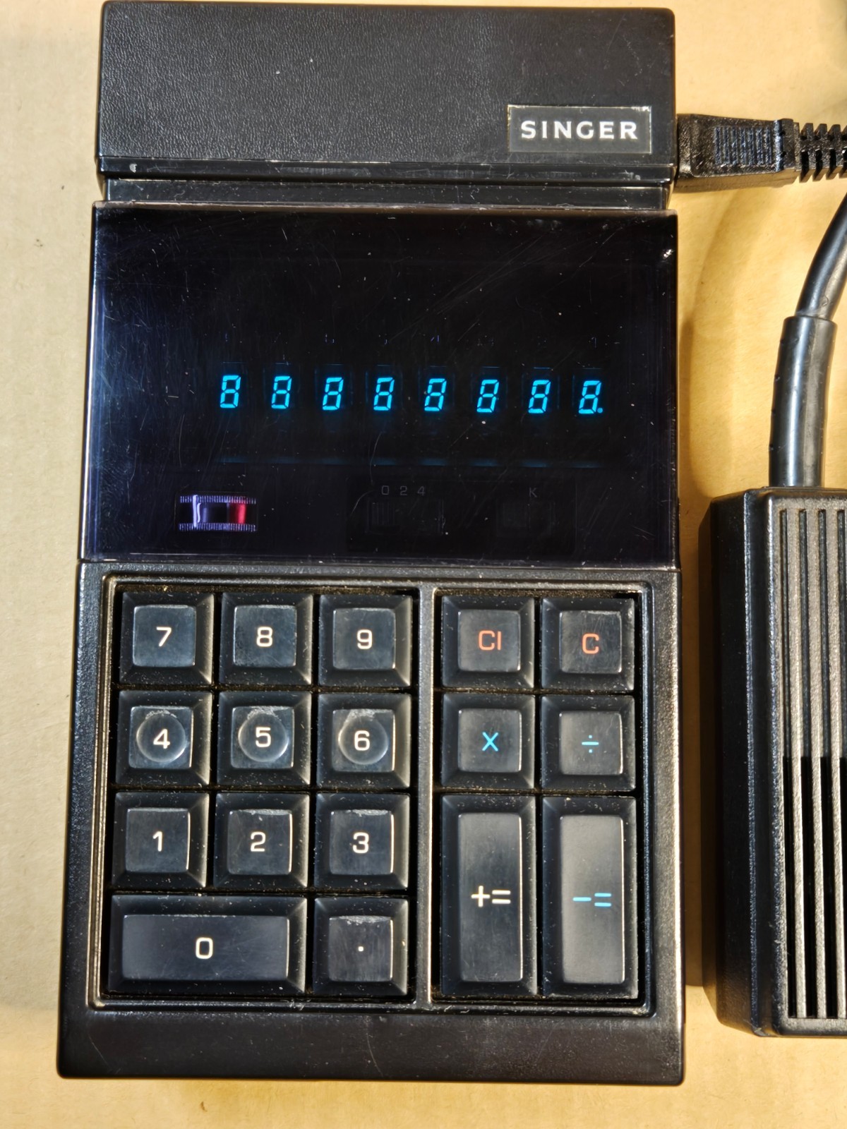 Singer Friden VERY RARE Vintage Calculator W/AC Power Supply Clean Working Well