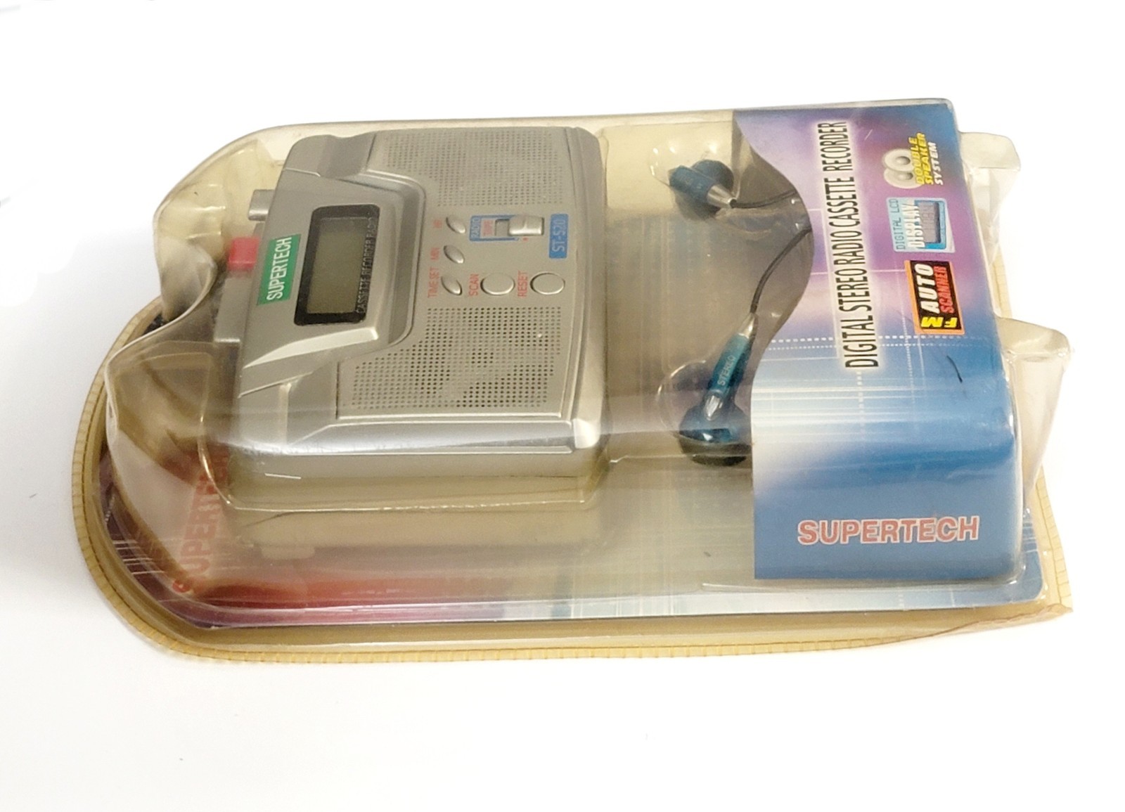 Vintage SUPERTECH Digital Stereo Radio Cassette RECORDER Portable Music Player