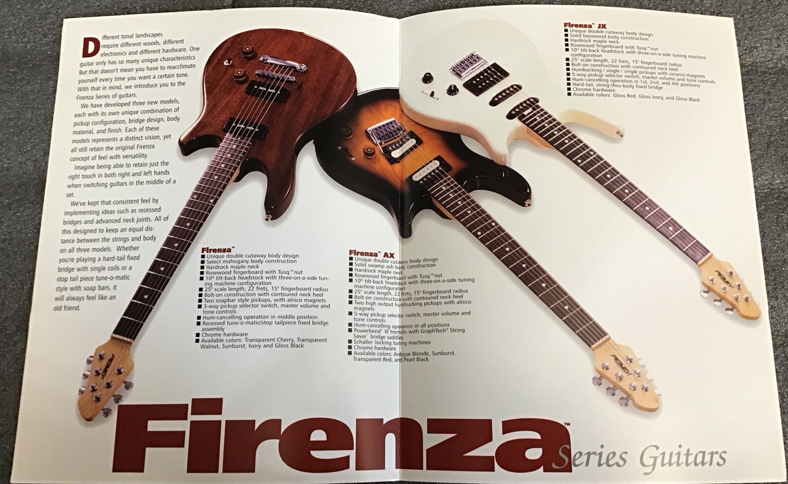 PEAVEY Firenze Series Guitars, 1998 Vintage