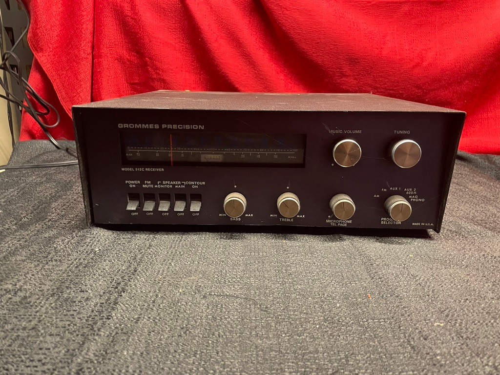 vintage rare Grommes 512 background music tuner amplifier hard to find tube