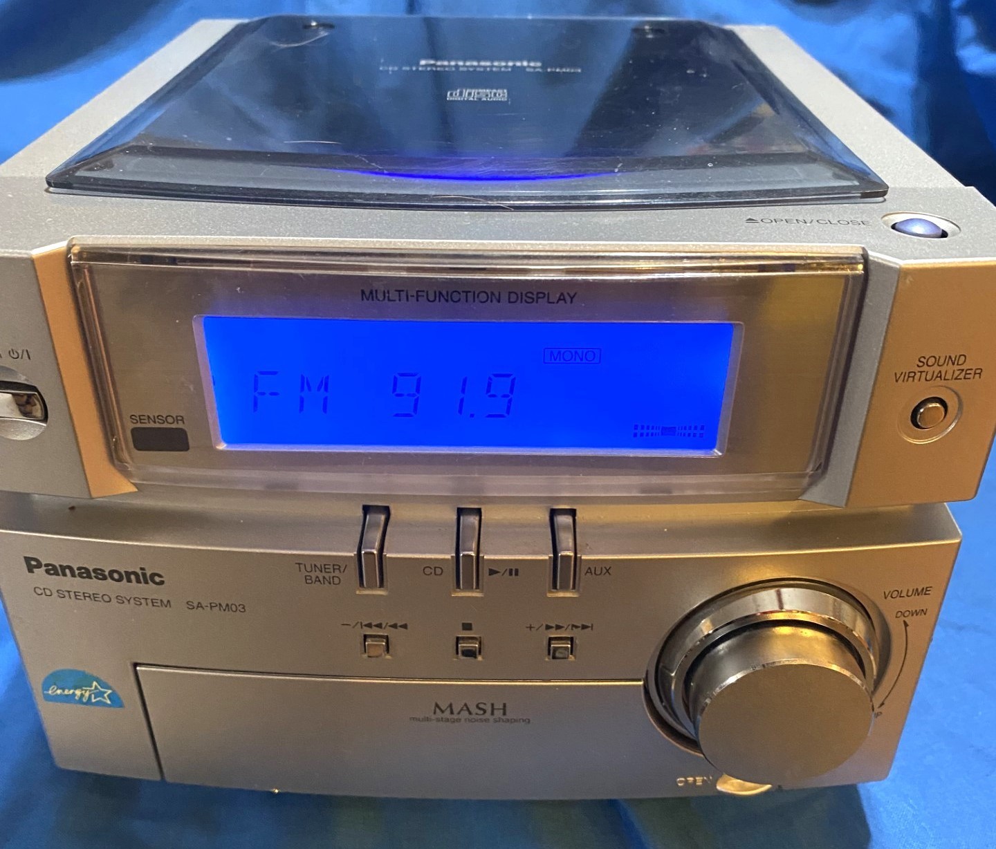 Panasonic AM/FM CD Stereo System SA-PM03 Cleaned/Inspected/TESTED Works Perfect