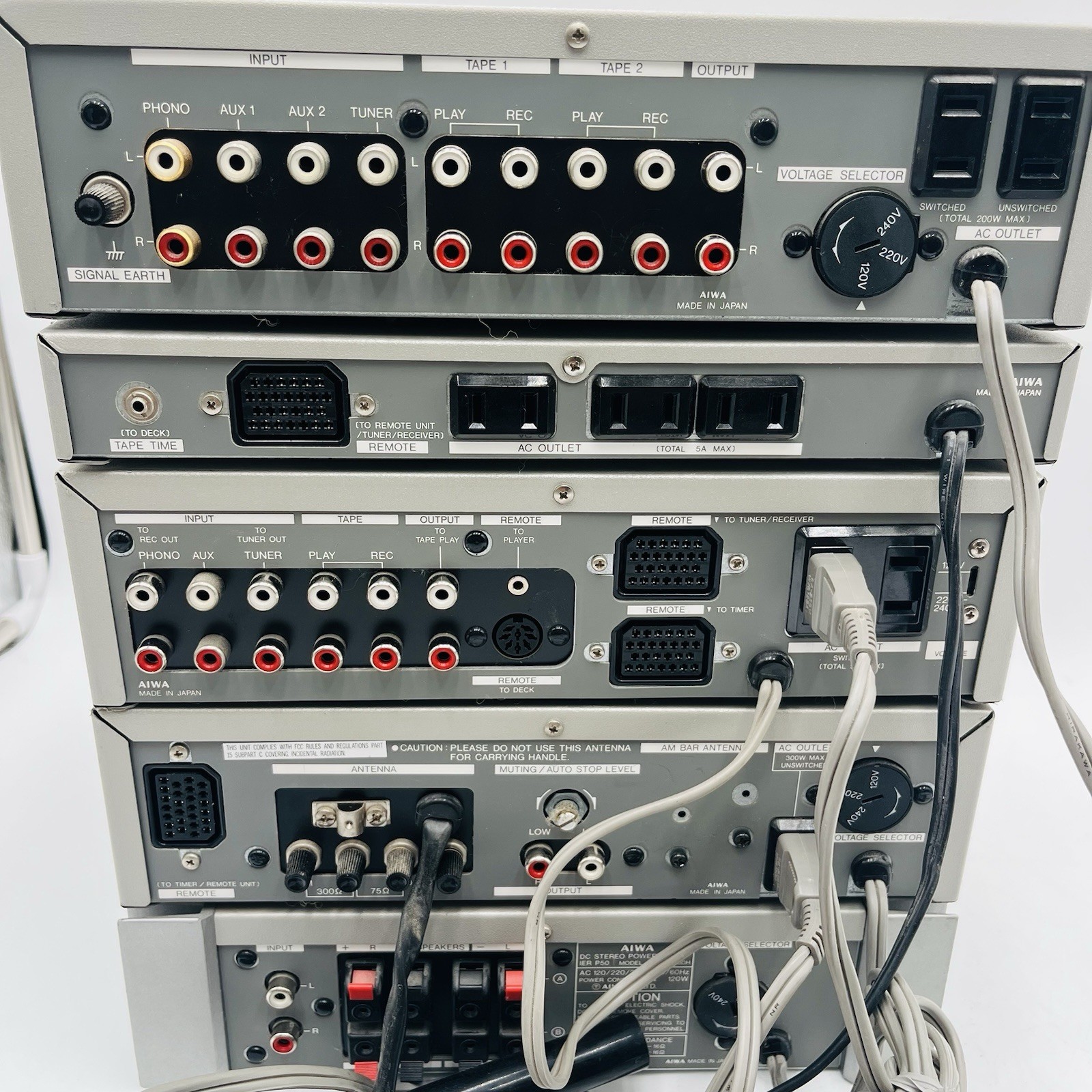 Vintage AIWA C50 MT-50 R300 R50 P50 Stereo Component System Amplifier Tuner