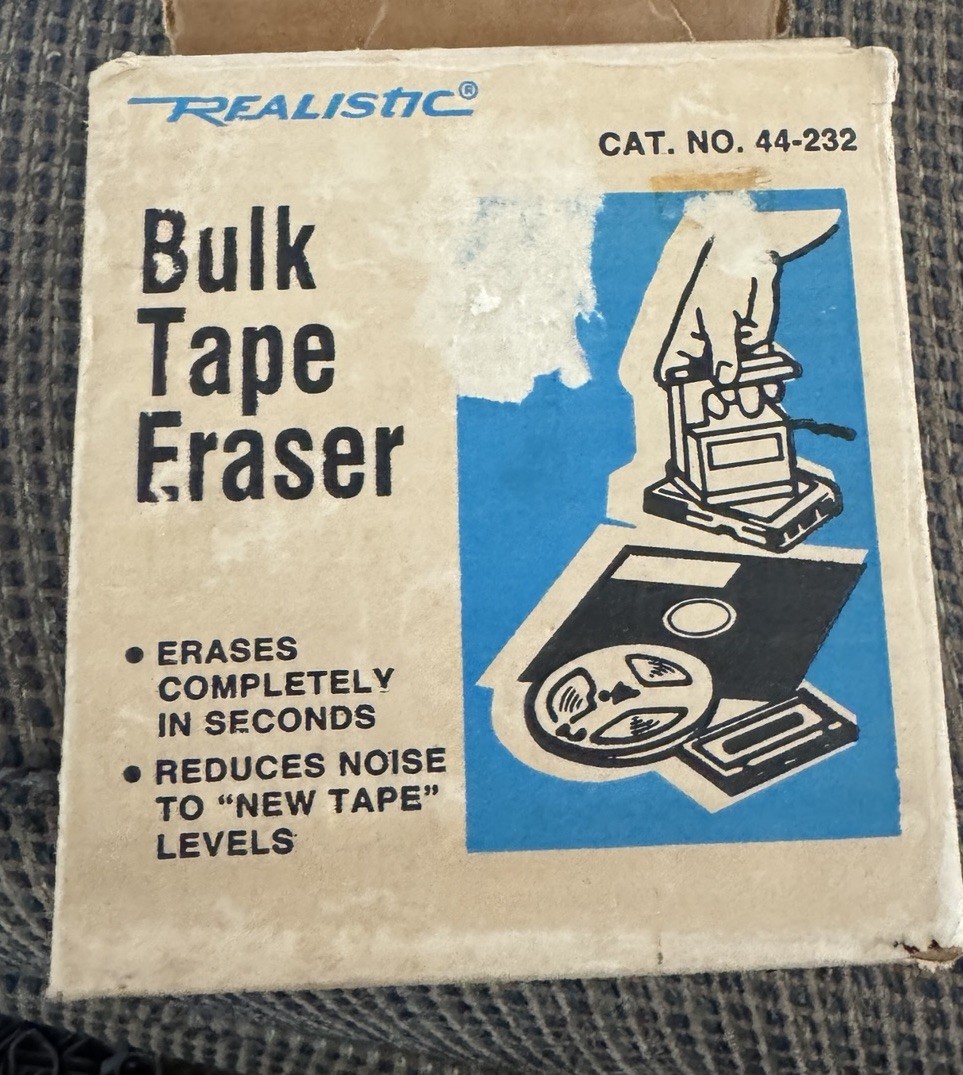NOS Realistic Radio Shack 44-233A High-Power Video Audio Bulk Tape Eraser USA