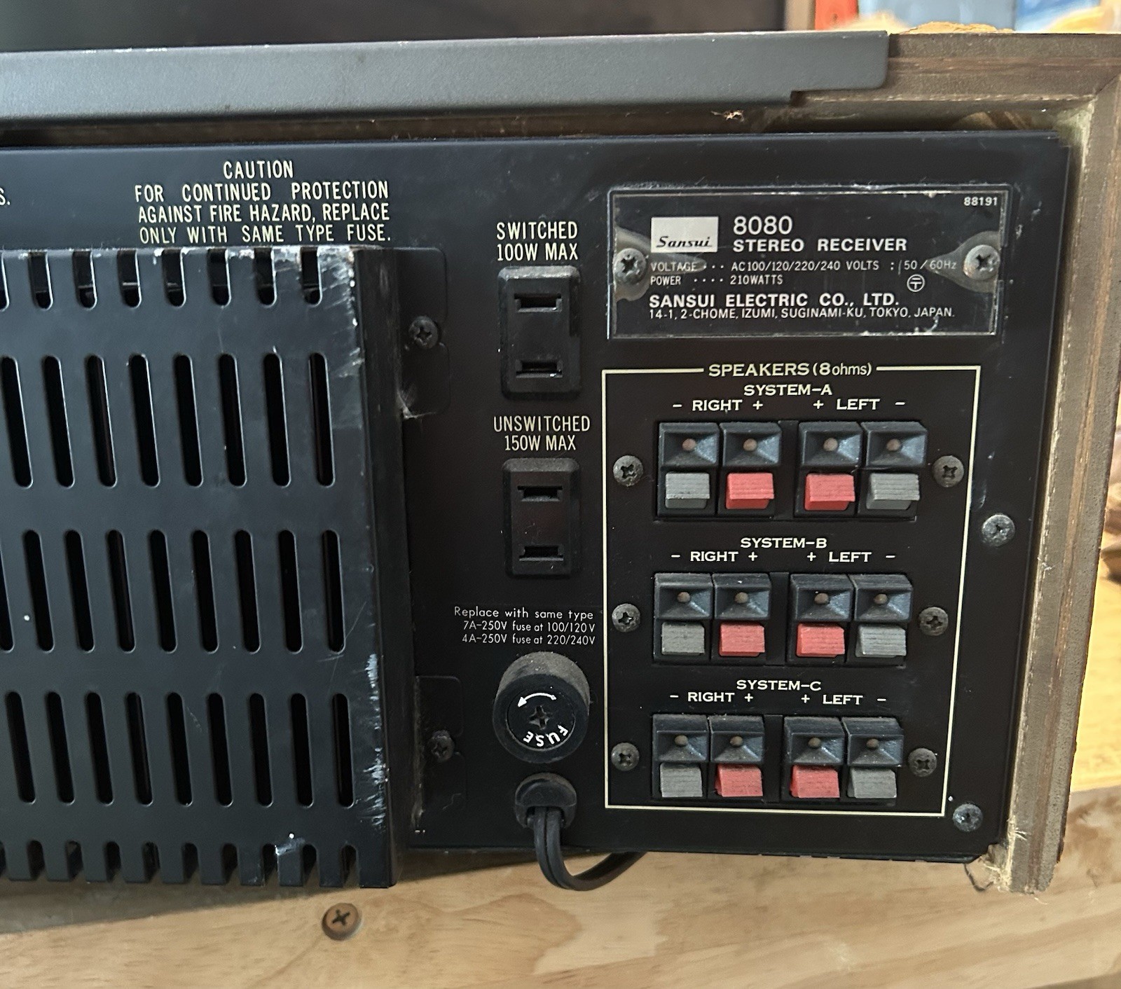 Vintage Sansui 8080 Stereo Receiver Amplifier Pro Serviced