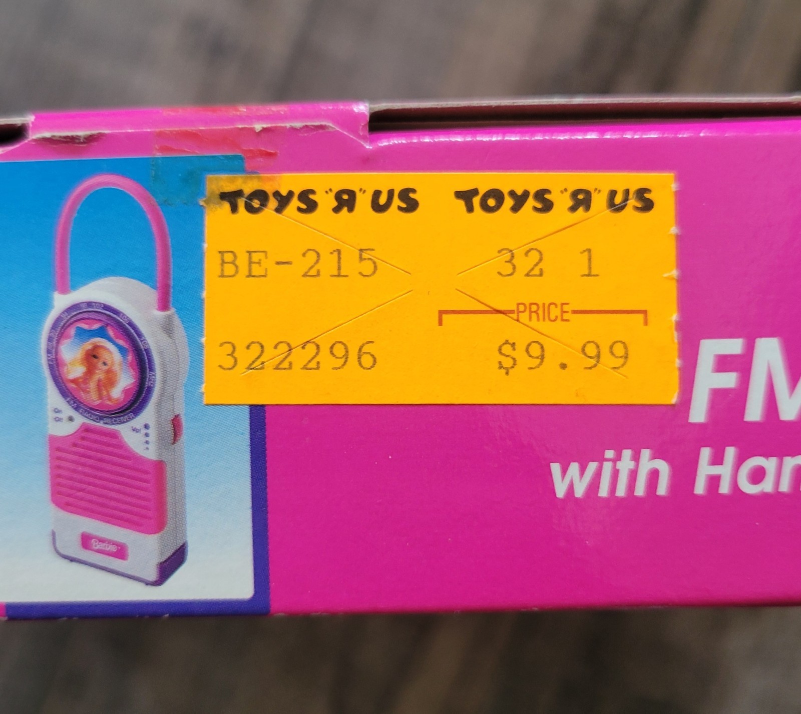 Vintage 1996 Pink Box Barbie Portable FM Radio with Handle Antenna NRFB NEW