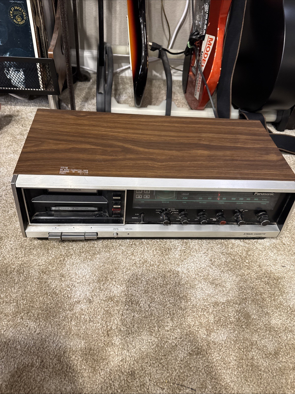 Vintage Panasonic RS-284S 8 Track Recorder Player AM-FM Radio Stereo Tuner