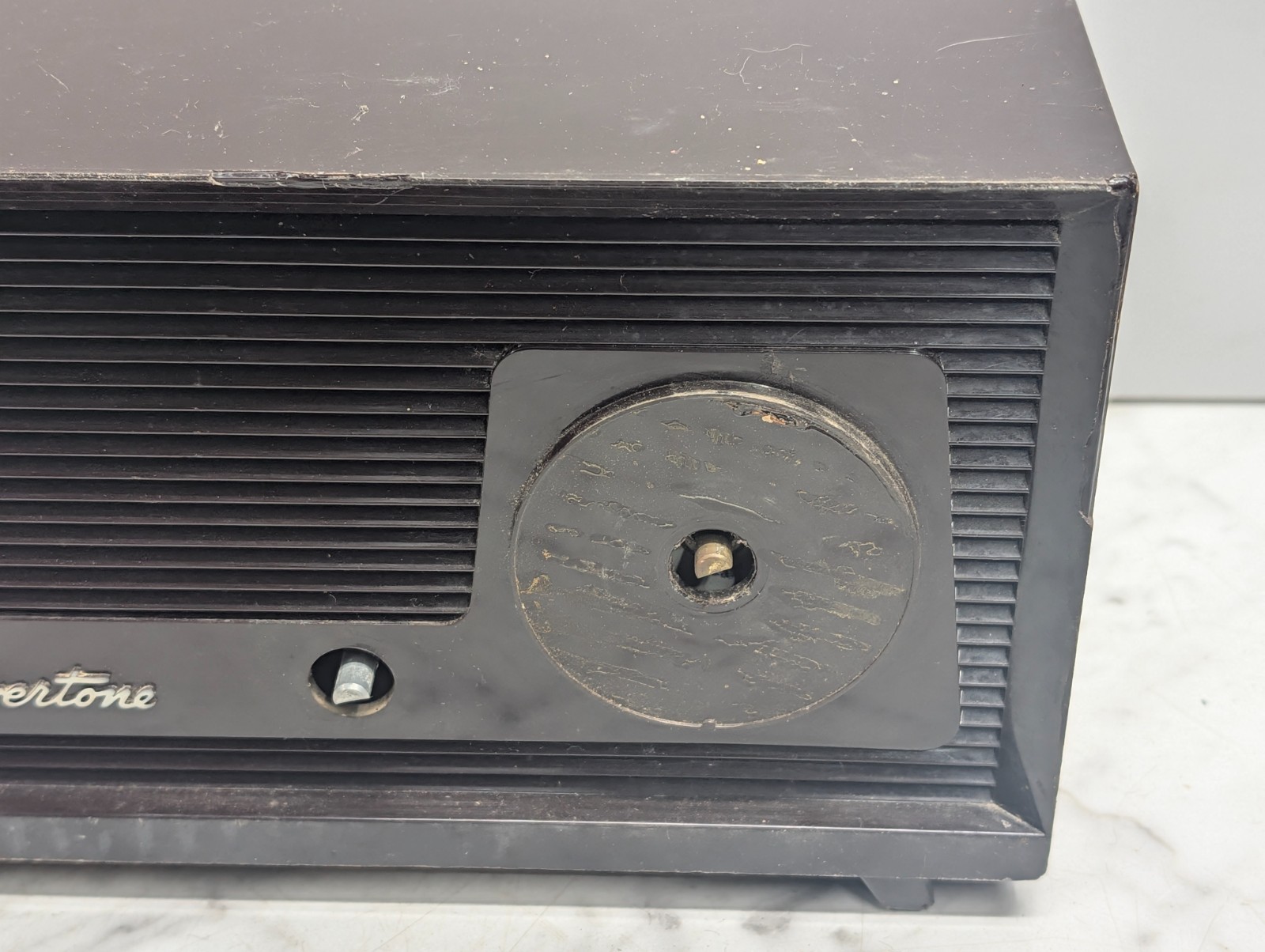 Vintage Sears Silvertone 8002 Tube Radio Brown Tabletop AM Broadcast Radio