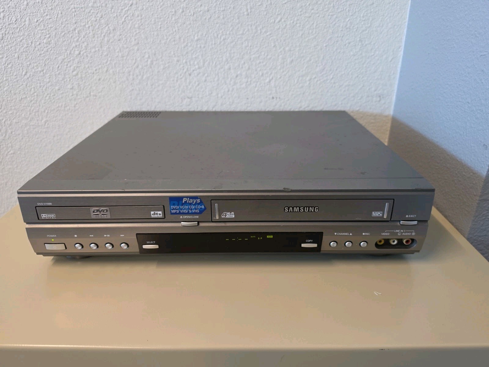 Samsung DVD VCR Combo DVD-V1000 Recorder Player Tested And WORKING! No Remote