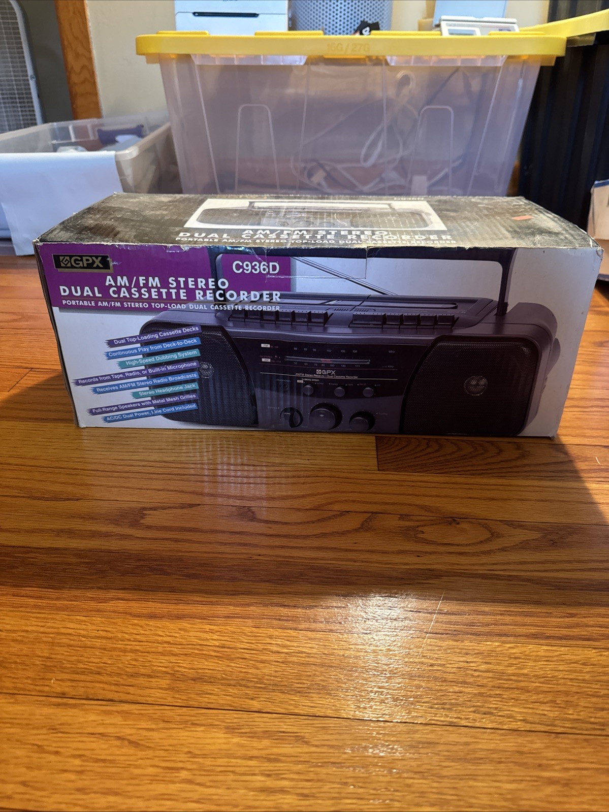 GPX Model C936D Am/Fm Stereo Radio Double Cassette Recorder New In Original Box