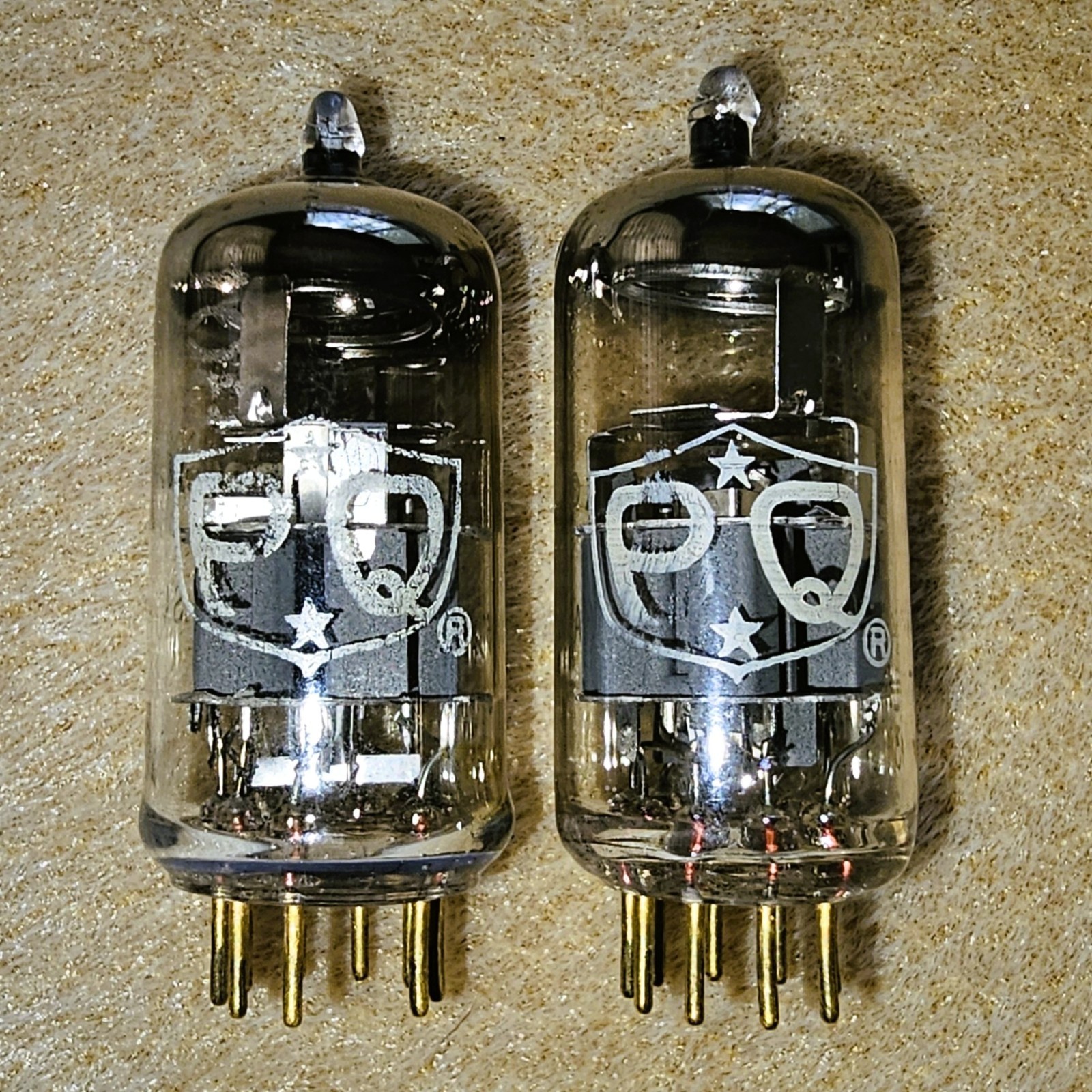 Amperex PQ 6922 O-Getter Gold Pins – Made in USA 1963 – Strong Matched Pair