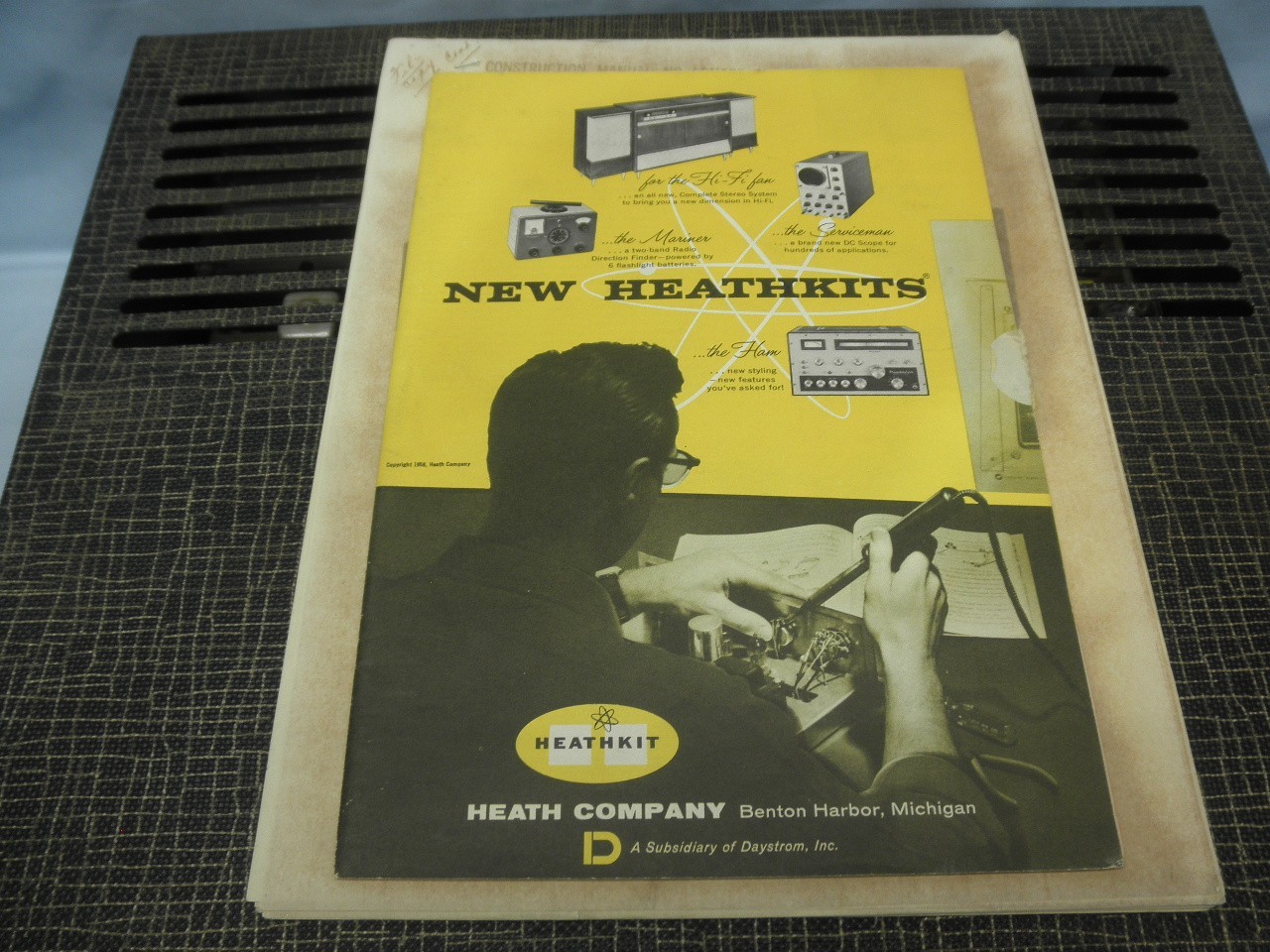EXCELLENT 1958-60 Heathkit PT-1 AM/FM Stereo Tuner- Serviced +Manual+ Catalog