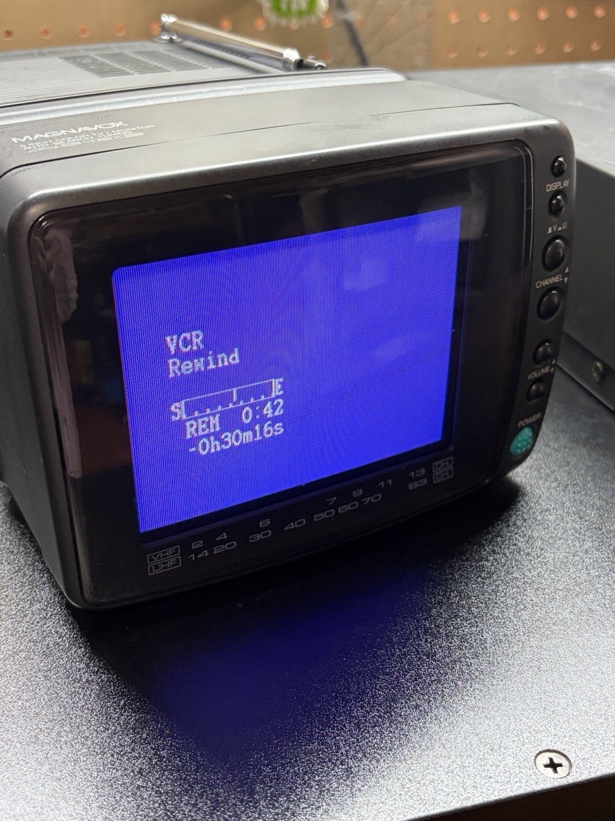 Magnavox 5 Inch CRT Color TV Monitor & Cord RD0510 C102 ~ Tested ~ Retro Gaming