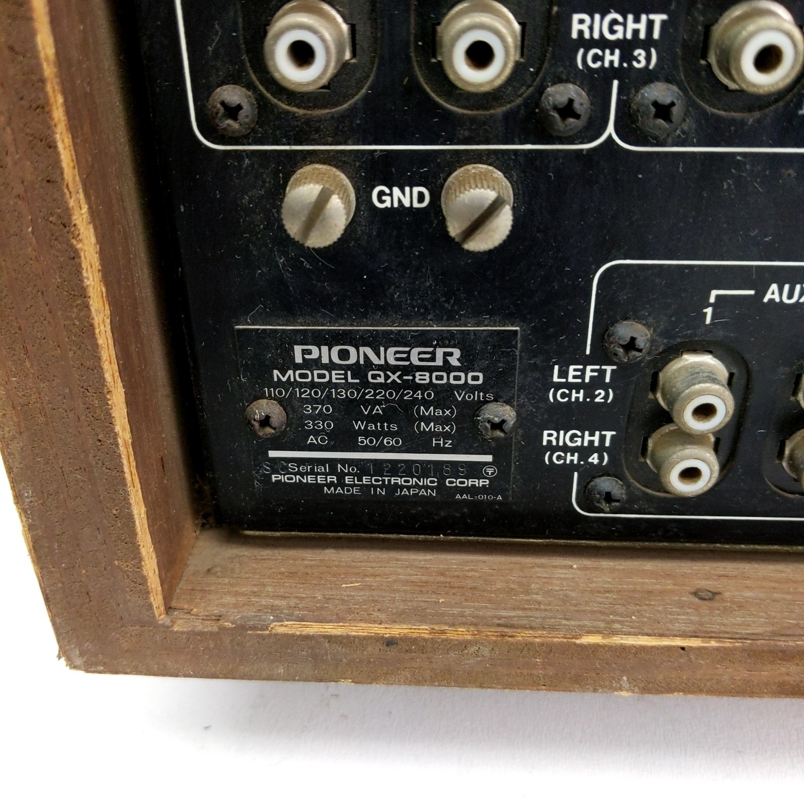 Pioneer QX-8000 Quadraphonic Receiver Vintage Stereo AS-IS For Parts Repair