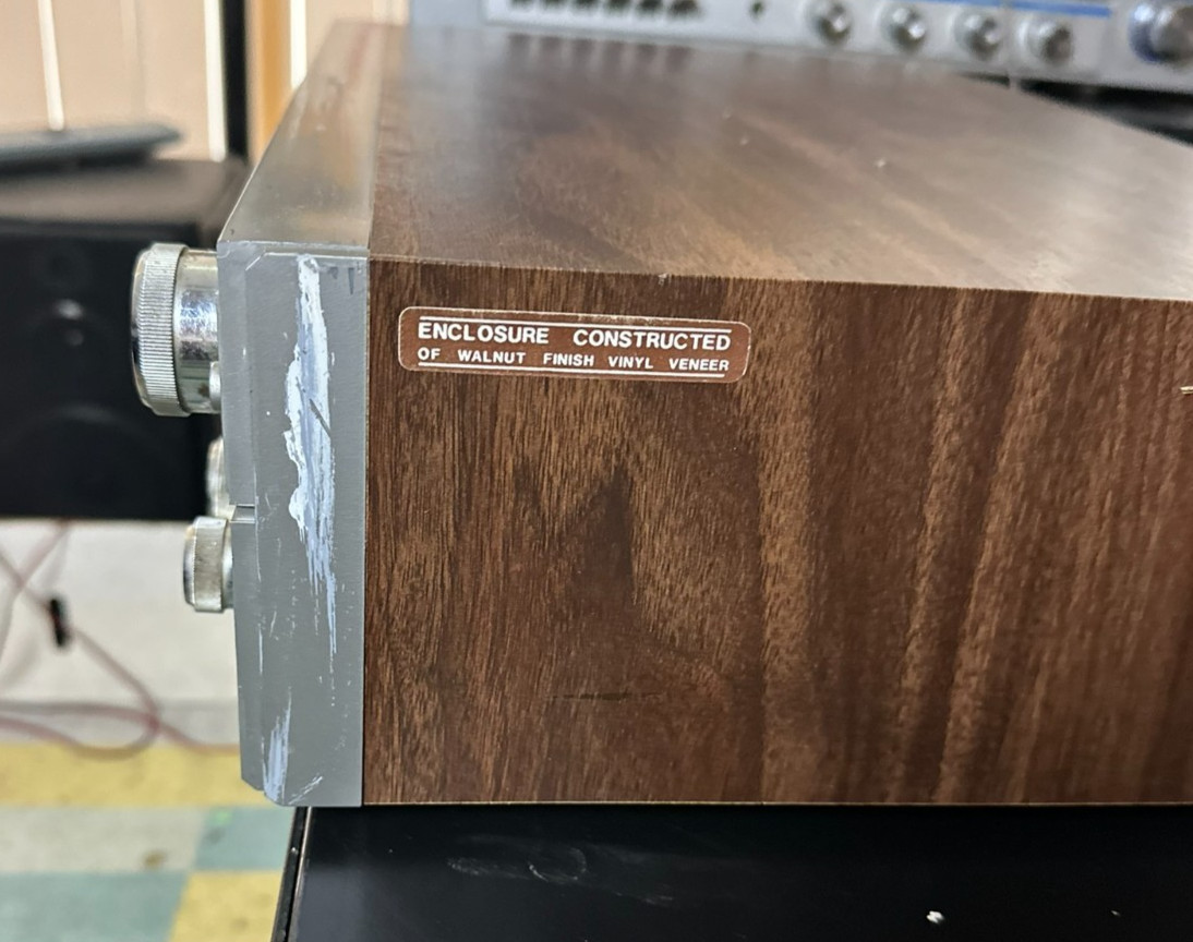 Electro Brand 7543 Stereo Receiver Cassette Player AM FM Vintage Woodgrain