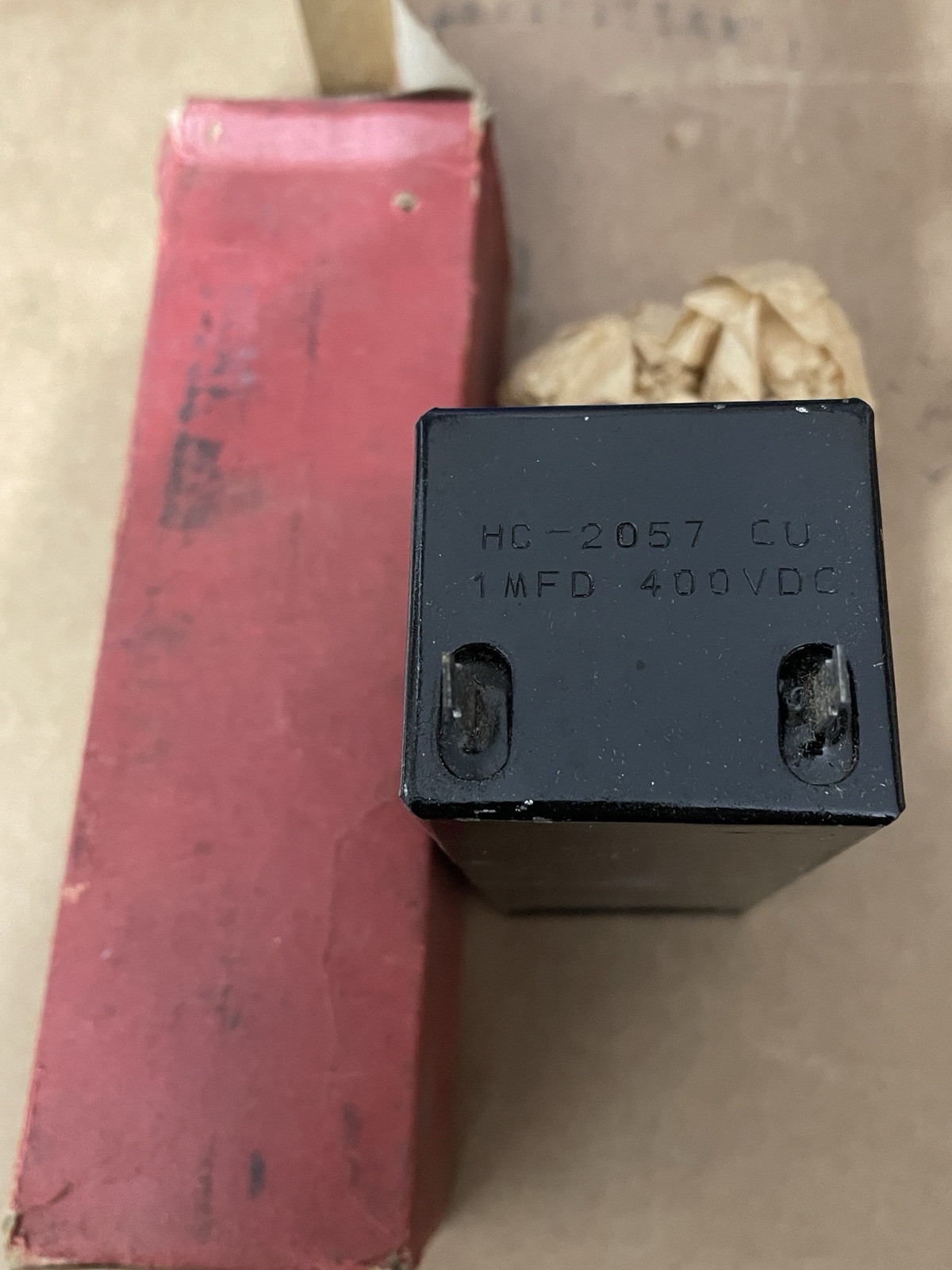 Cornell Dubilier HC -2057 CU Vintage Capacitor 1 MFD 400 VDC 29516 New In Box