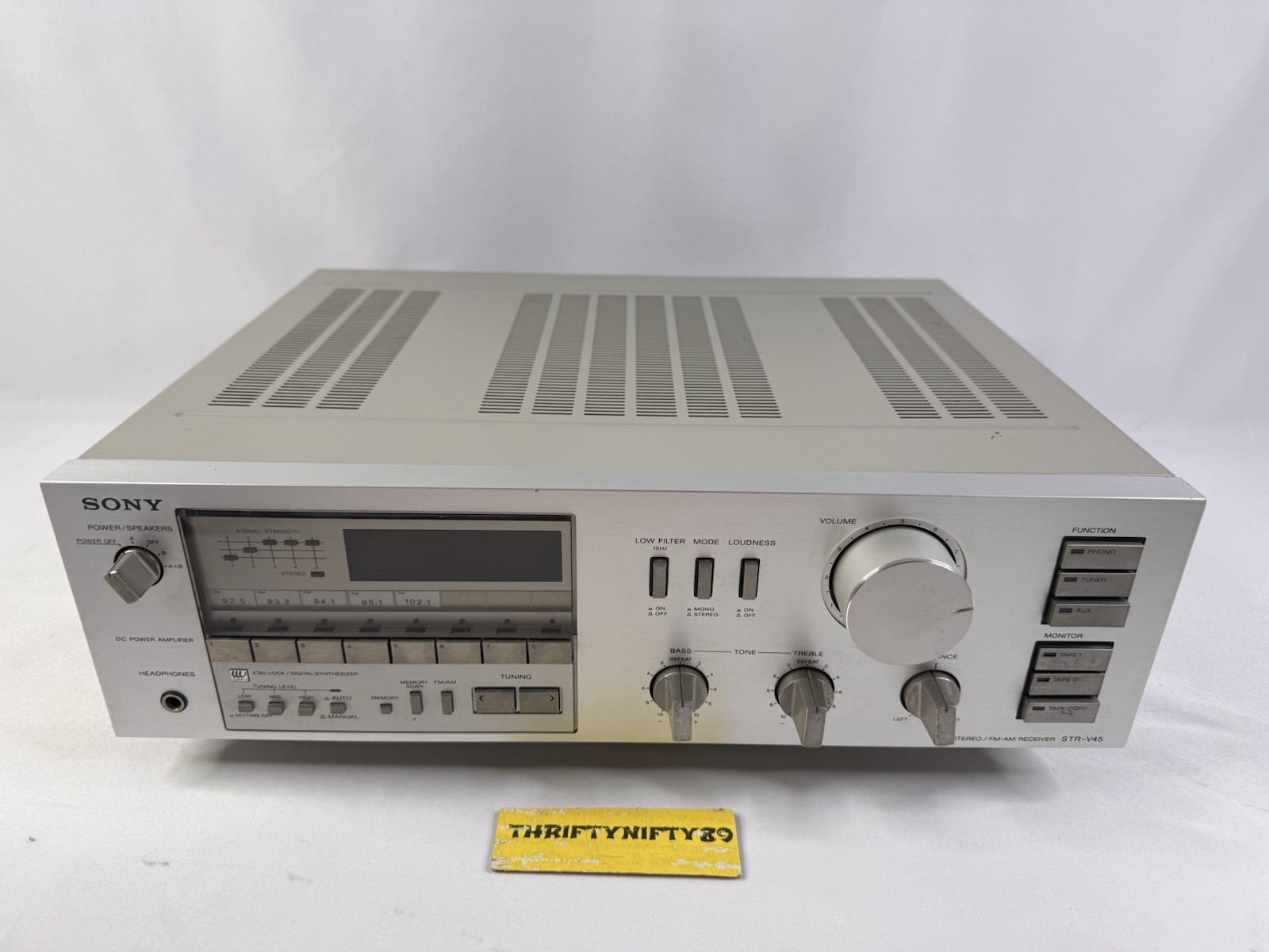 Vintage 1981 SONY Stereo Receiver STR-V45 Am Fm Aux Phono 40w Clean 👍