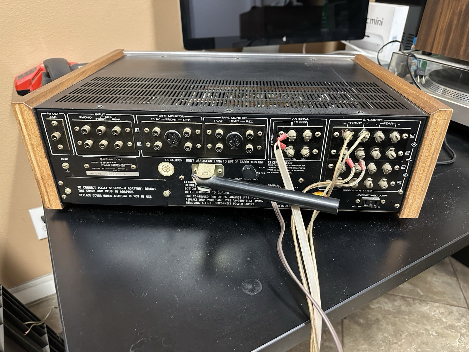 Kenwood KR-6340 Vintage AM/FM 4 Channel Tuner
