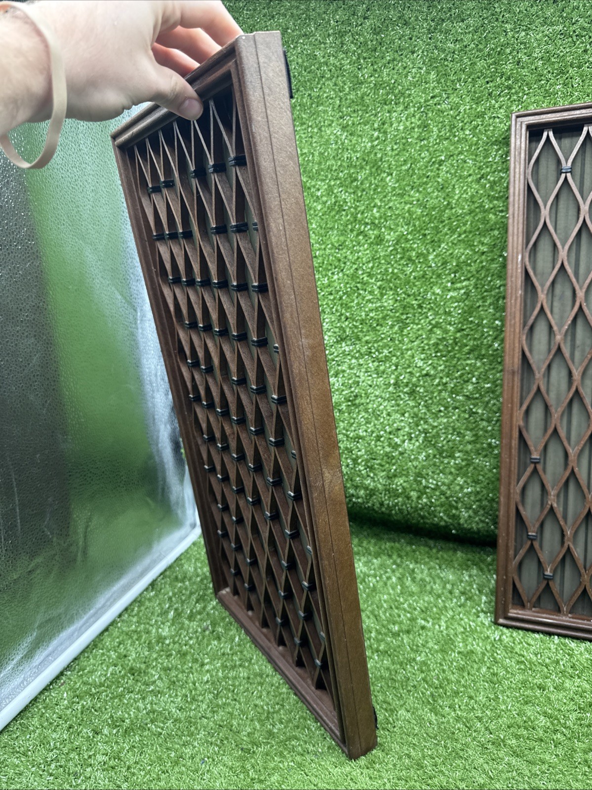 VINTAGE PIONEER LATTICE BASKETFACE SPEAKER GRILLS PAIR OEM CS-77 CS-77A CS-701