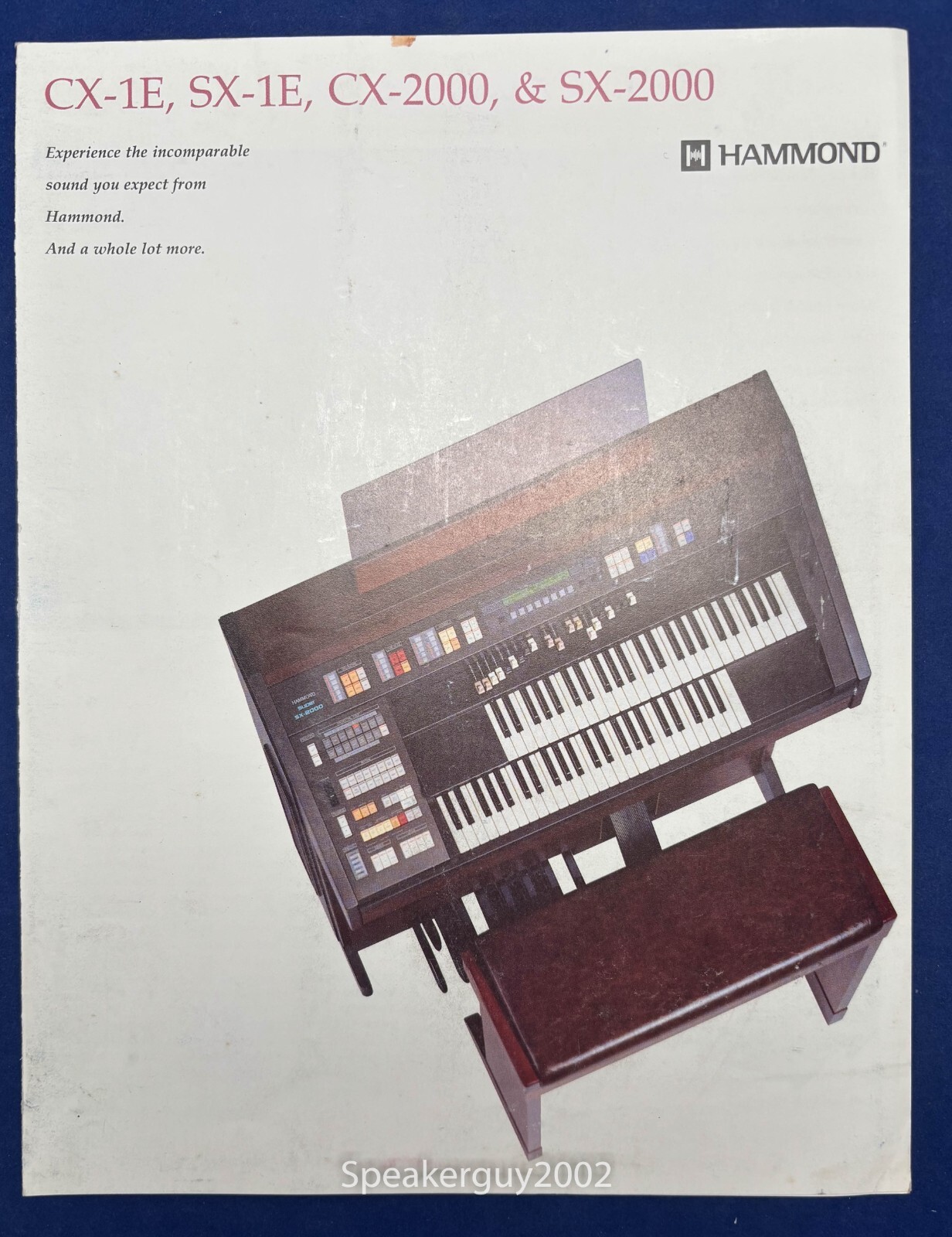 Original Hammond Organ Sales Brochure / CX-1E SX-1E CX-2000 SX-2000