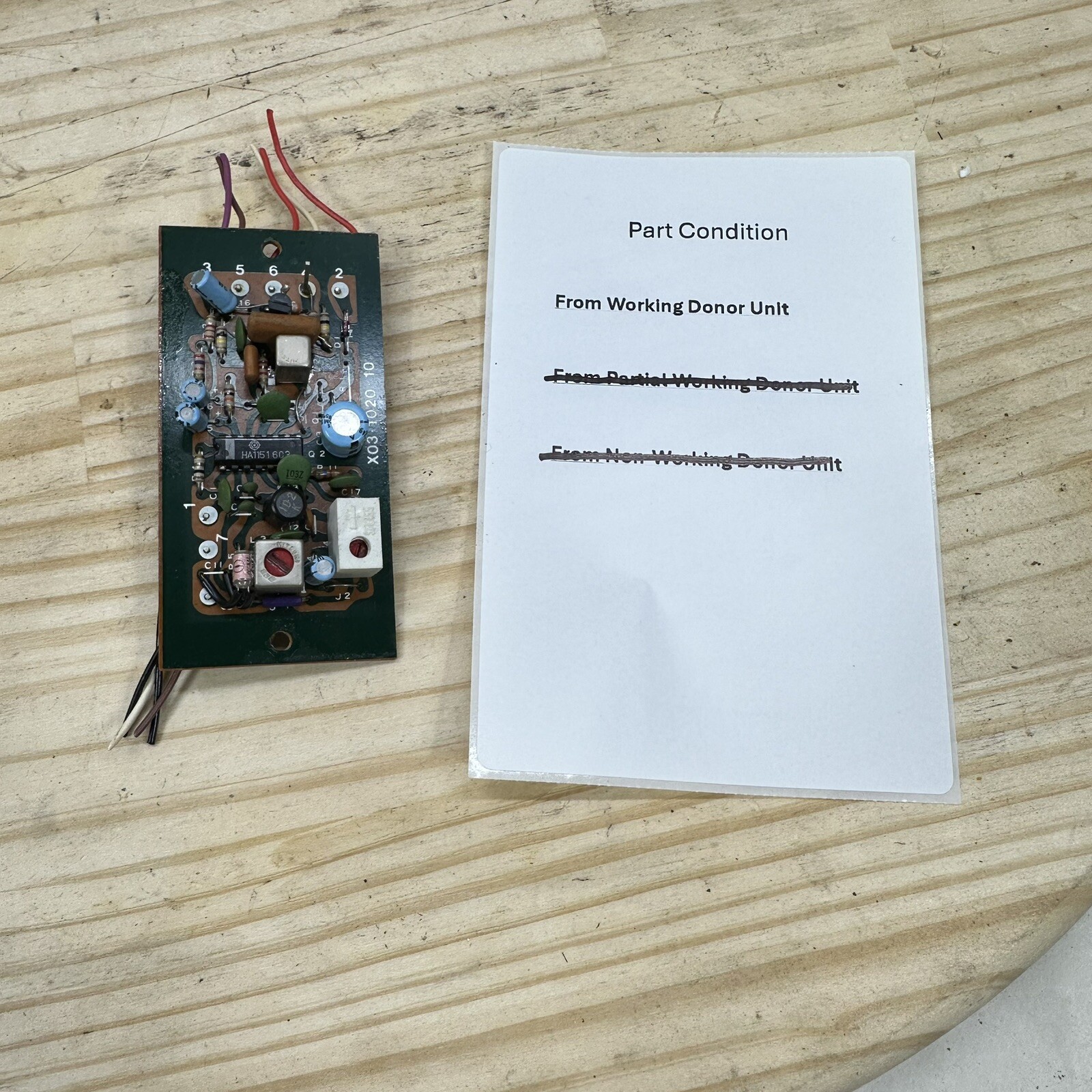 Kenwood KT-8300 Tuner Parts – Auxiliary Board X03-1020-10