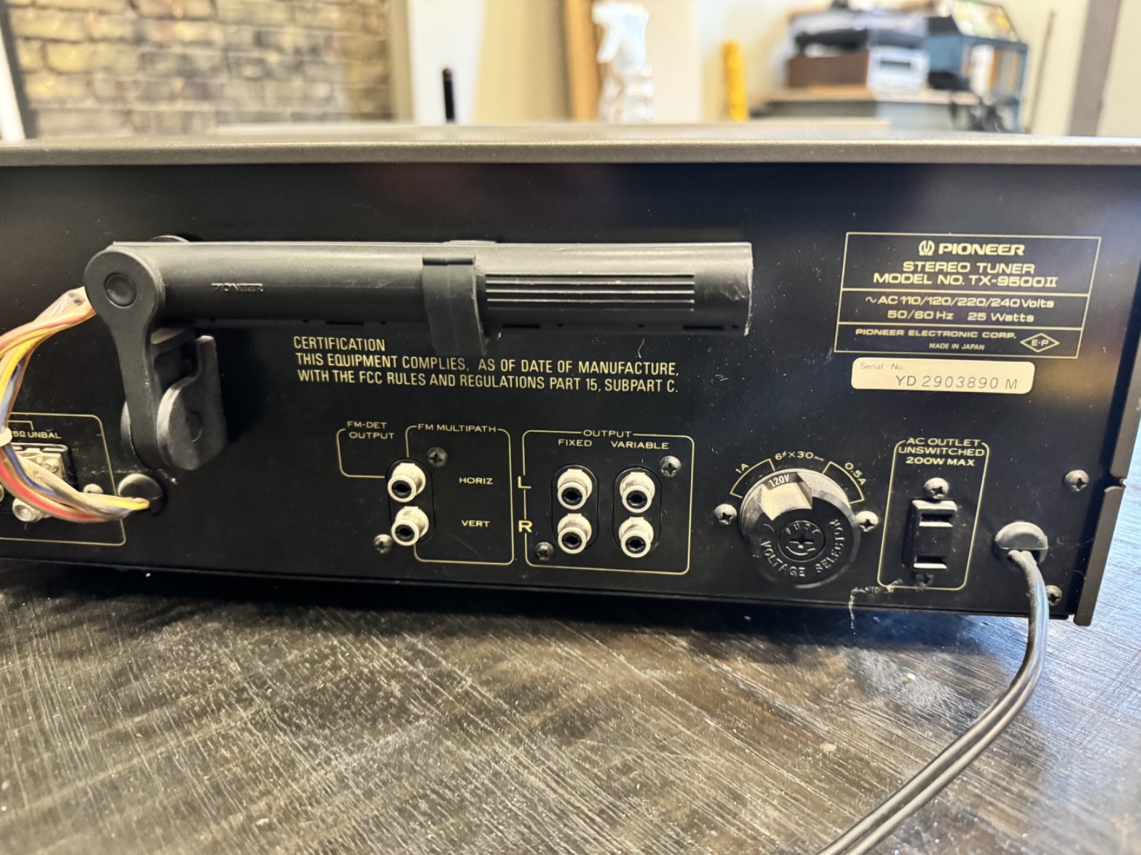 Pioneer TX-9500 II Stereo Tuner Vintage FM/AM Radio Silver Face Spec Series