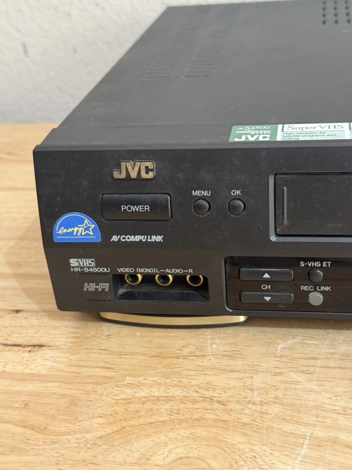 JVC HR-S4500U Super VHS S-VHS ET VCR 4-Head Player – Tested & Working