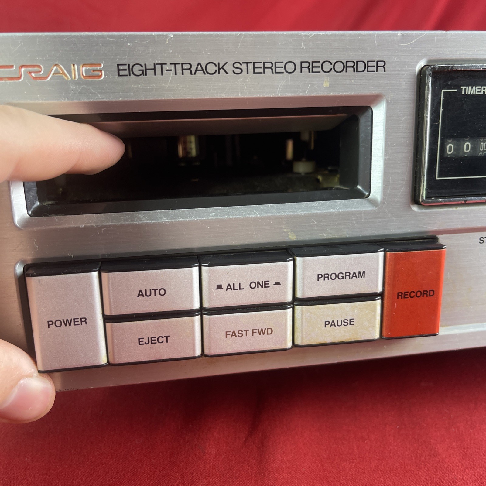 Craig (H260) Eight-Track Stereo Recorder Tape Player – Lights Up Untested