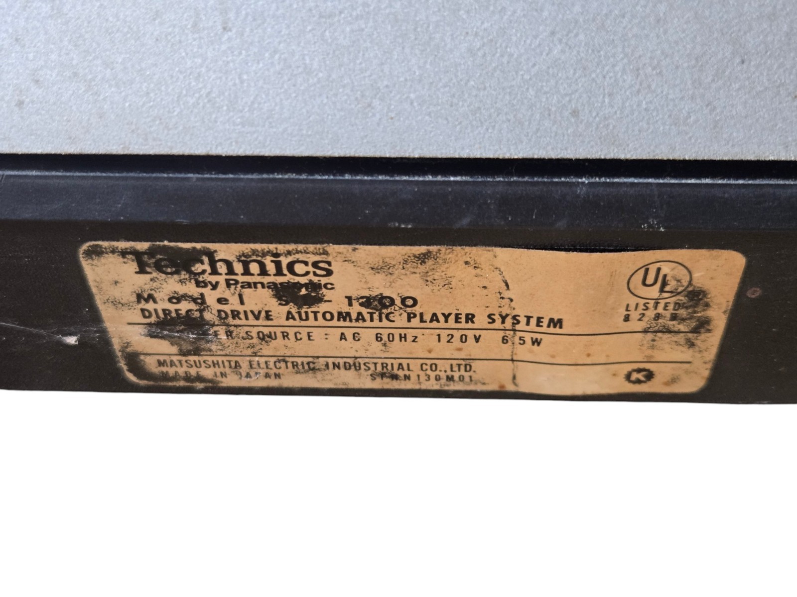 Vintage Technics SL-1300 Direct Drive Automatic Turntable With Dust Cover Works