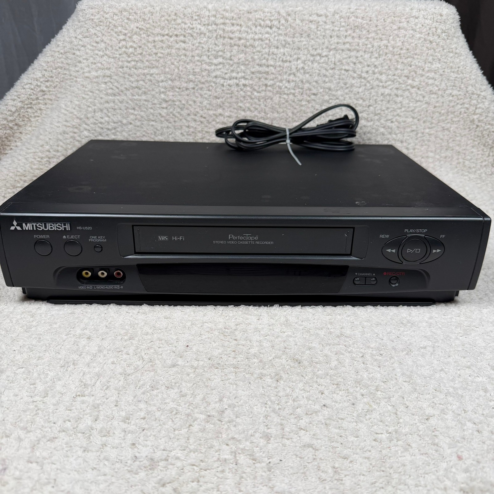 Mitsubishi HS-U520 VHS Hi-Fi Stereo Video Cassette Recorder VCR Tested No Remote