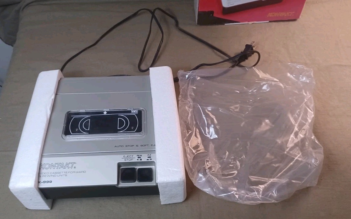 Kontakt K-999 Vintage Video Cassette Forward & Rewind Unit / Rewinder Tested!!!!